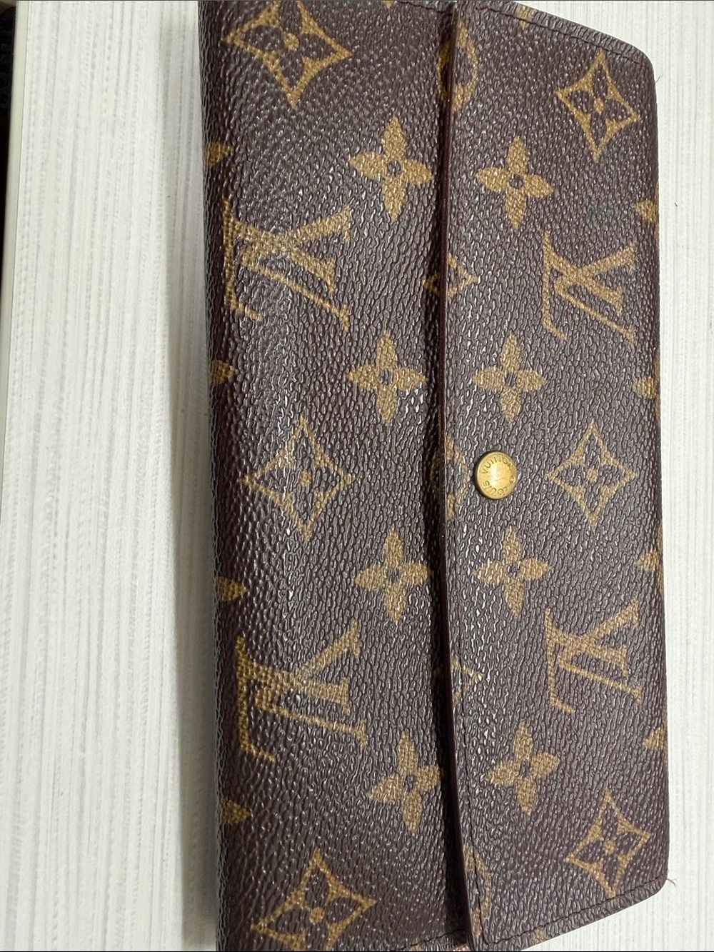 Louis Vuitton Monogram Canvas Wallet in Brown and Gold